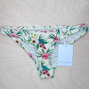 NWT Betty Jade‎ Tropical Floral Women's Bikini Bottoms Size S